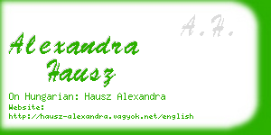 alexandra hausz business card